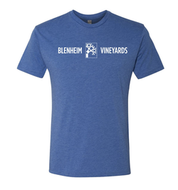 Blenheim Vineyards Logo Unisex T-Shirt Antique Royal Blue